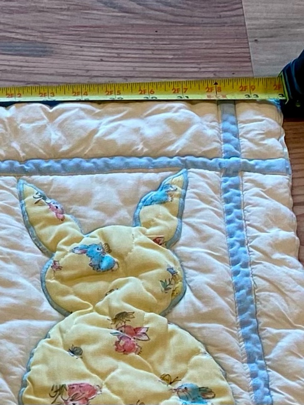Patchwork Quilt Handmade for Unisex Baby Nursery - Cotton tail - Picture 4 of 8
